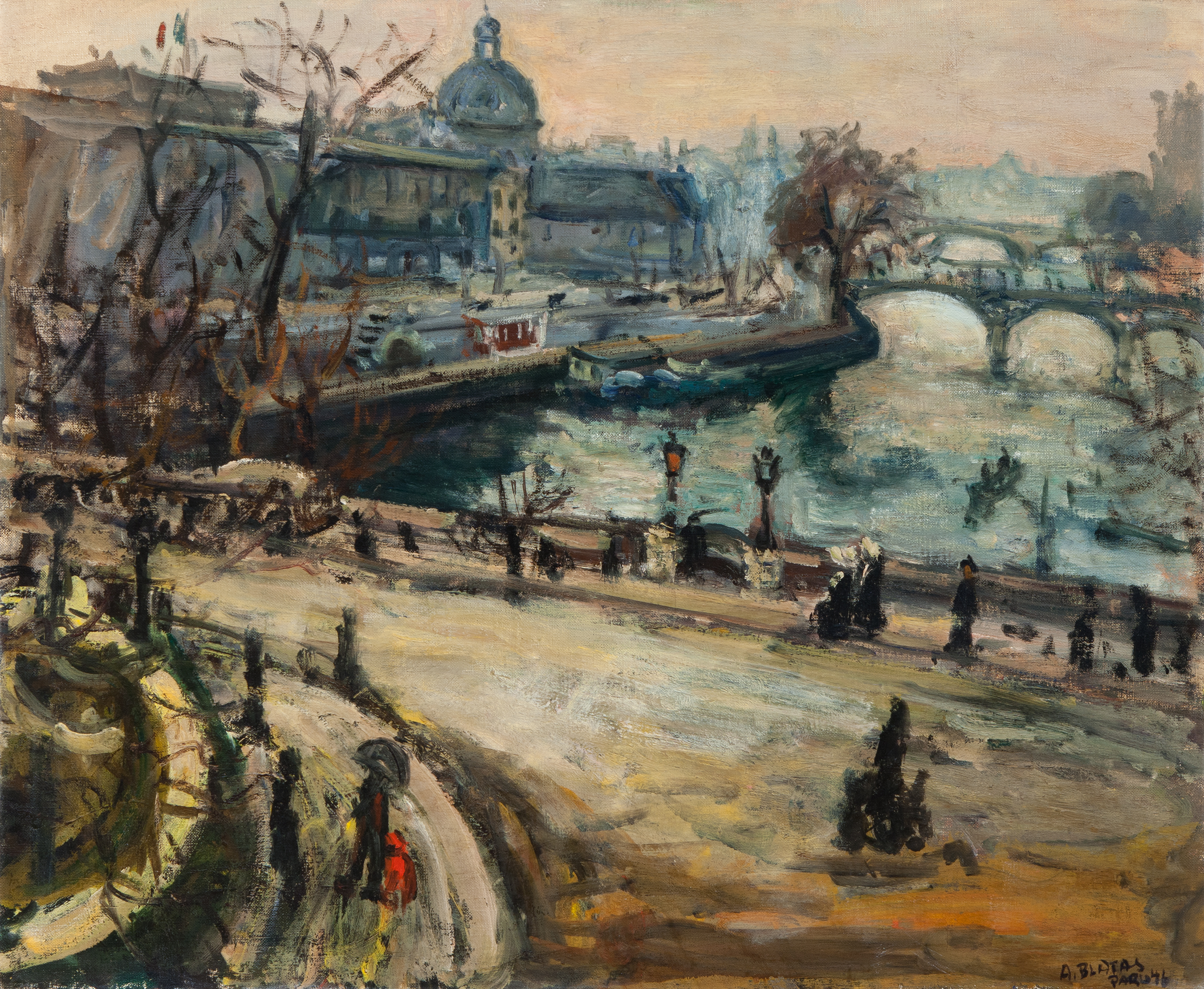 Lewben ART,  Streets in Paris. 1946